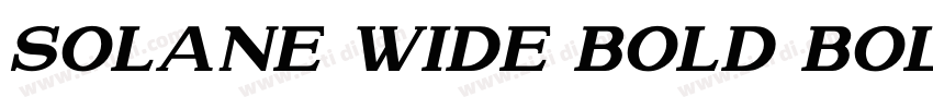Solane Wide Bold Bol字体转换